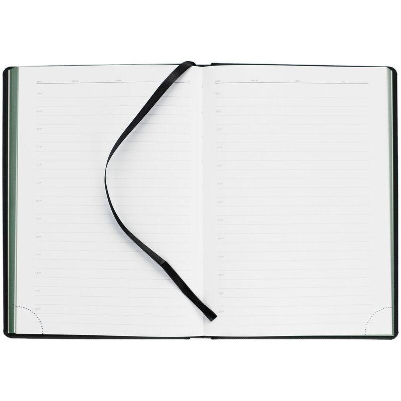 Ежедневник Mobile на заказ, недатированный, черно-зеленый арт.15885.93