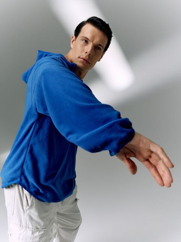 Анорак флисовый унисекс Fliska, ярко-синий арт.15671.44