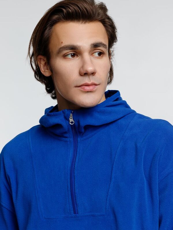 Анорак флисовый унисекс Fliska, ярко-синий арт.15671.44