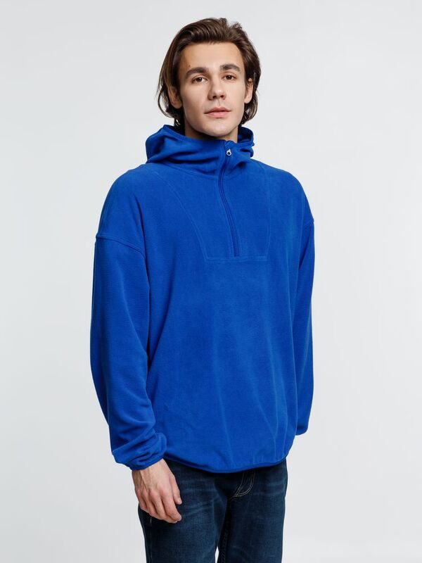 Анорак флисовый унисекс Fliska, ярко-синий арт.15671.44