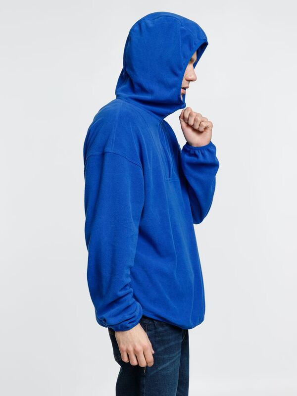 Анорак флисовый унисекс Fliska, ярко-синий арт.15671.44