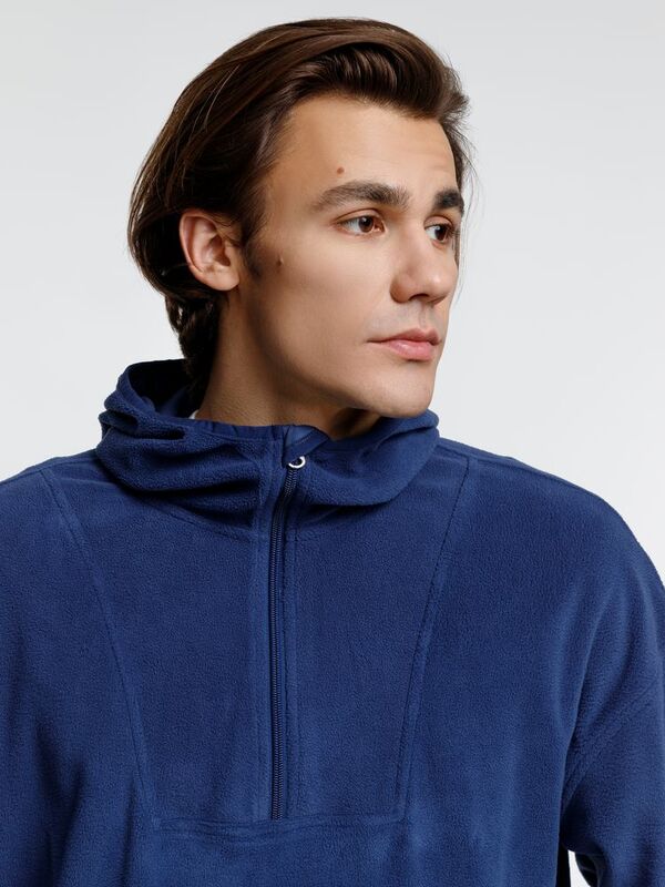 Анорак флисовый унисекс Fliska, темно-синий арт.15671.40