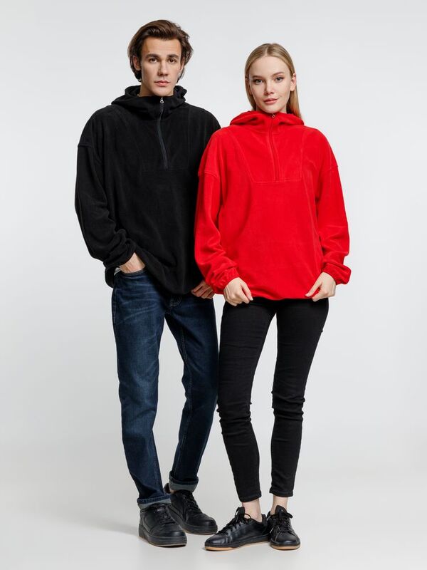 Анорак флисовый унисекс Fliska, красный арт.15671.50