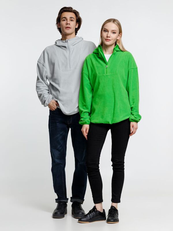 Анорак флисовый унисекс Fliska, зеленое яблоко арт.15671.94