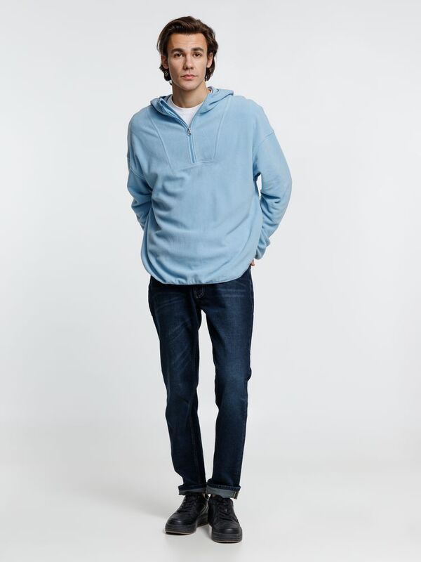 Анорак флисовый унисекс Fliska, голубой арт.15671.14