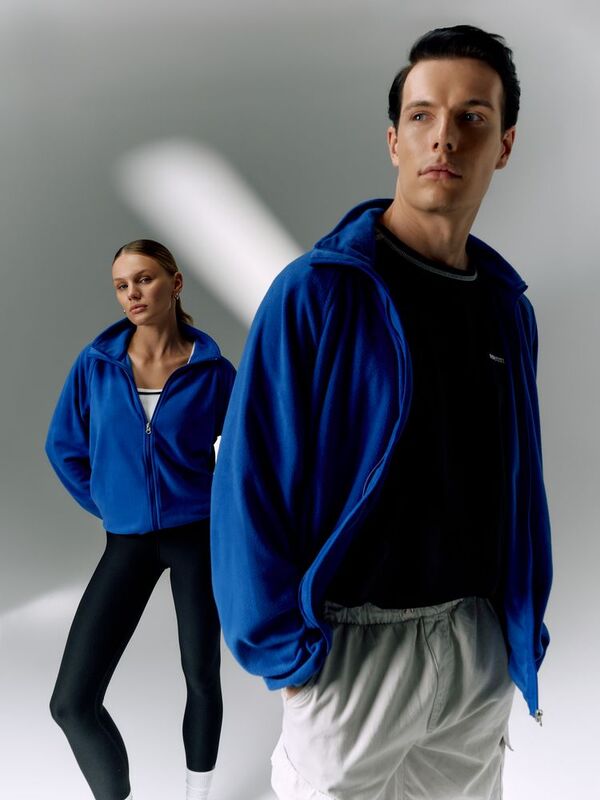 Куртка флисовая унисекс Fliska, ярко-синяя арт.15672.44