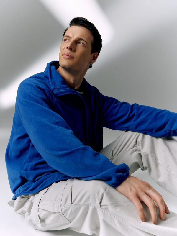 Куртка флисовая унисекс Fliska, ярко-синяя арт.15672.44