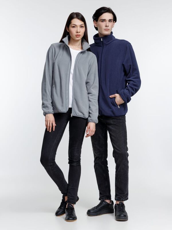 Куртка флисовая унисекс Nesse, серая арт.16772.11