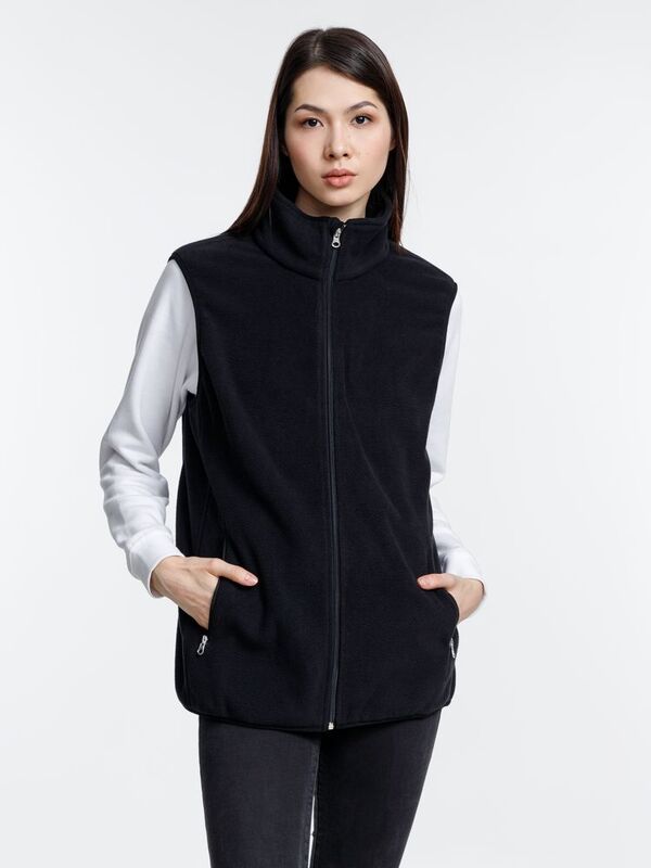 Жилет флисовый унисекс Nesse, черный арт.16773.30