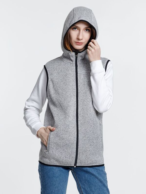 Жилет с капюшоном унисекс Gotland, серый арт.16254.11