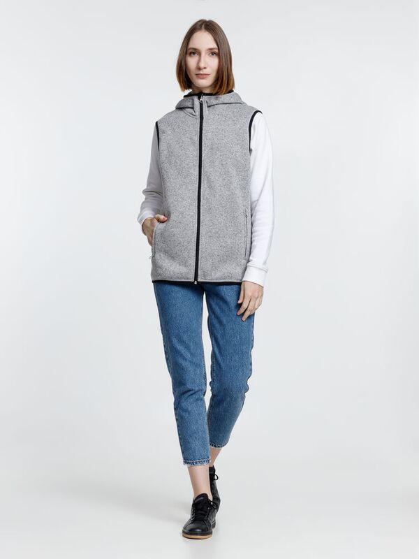 Жилет с капюшоном унисекс Gotland, серый арт.16254.11