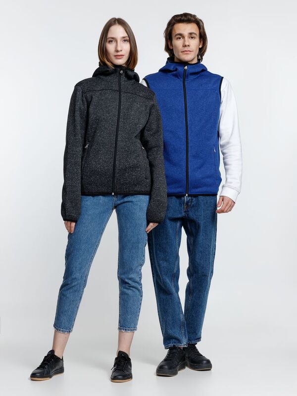 Жилет с капюшоном унисекс Gotland, синий арт.16254.40