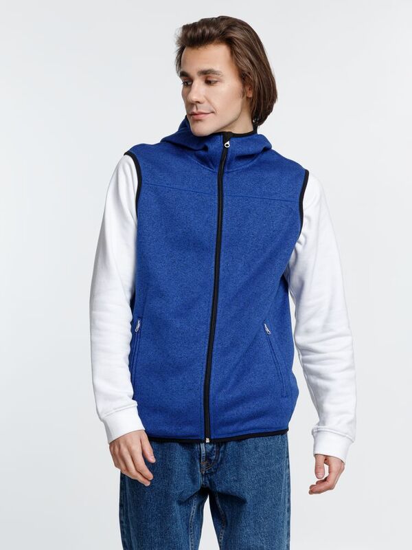 Жилет с капюшоном унисекс Gotland, синий арт.16254.40