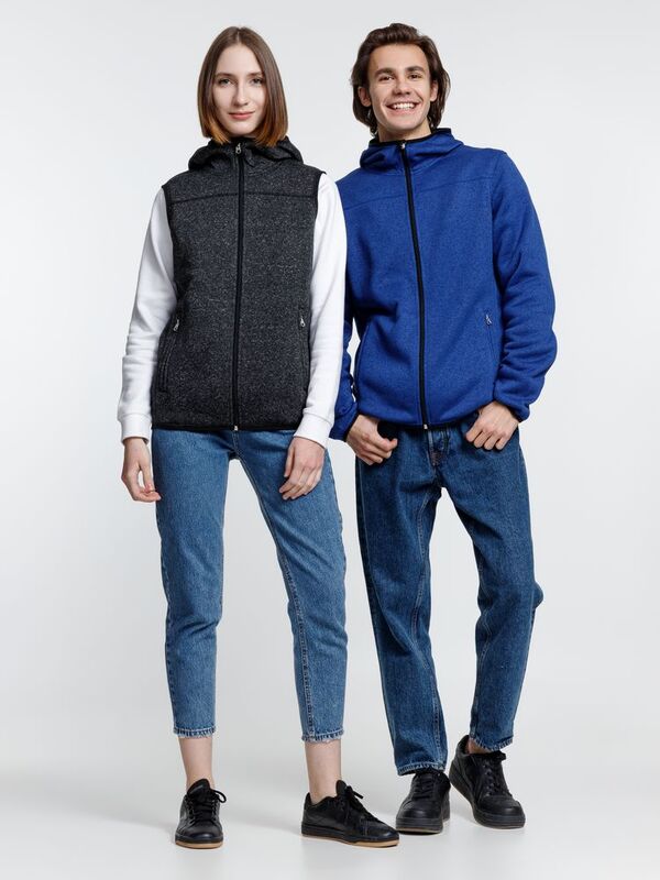 Куртка с капюшоном унисекс Gotland, синяя арт.16256.40