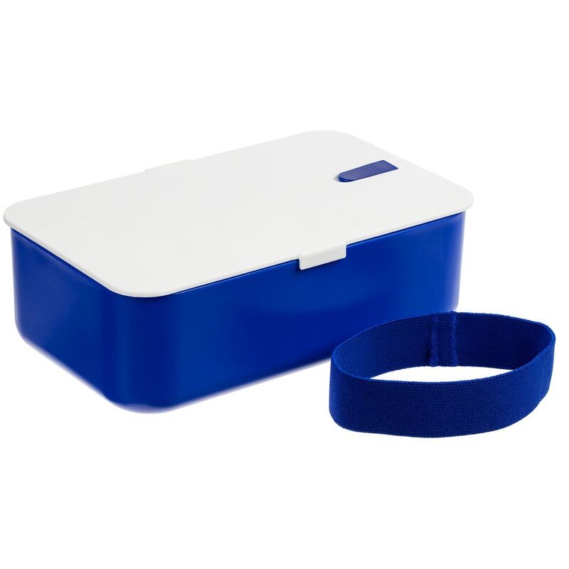 Ланчбокс Lunch Hour, белый с синим арт.17719.40