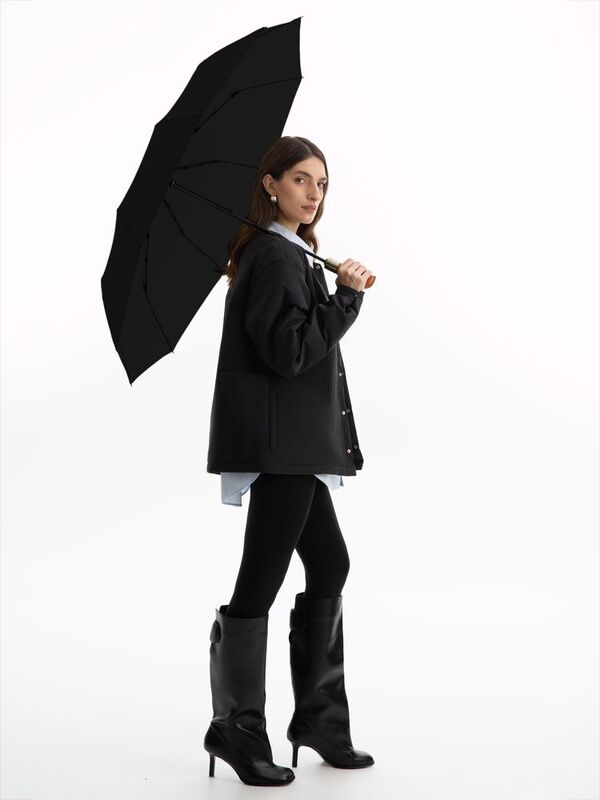 Зонт складной Cloudburst в подарочной упаковке, черный арт.17192.30