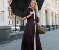 Складной зонт Dome Double с двойным куполом, серый арт.17193.11