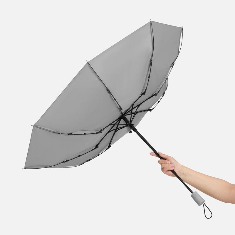 Зонт складной Hard Work с проявляющимся рисунком, серый арт.17195.11