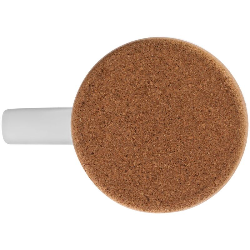 Кружка с пробковой подставкой Corky для сублимационной печати, матовая, белая арт.77013.60