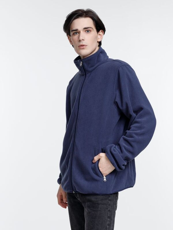 Куртка флисовая унисекс Nesse, темно-синяя арт.16772.44