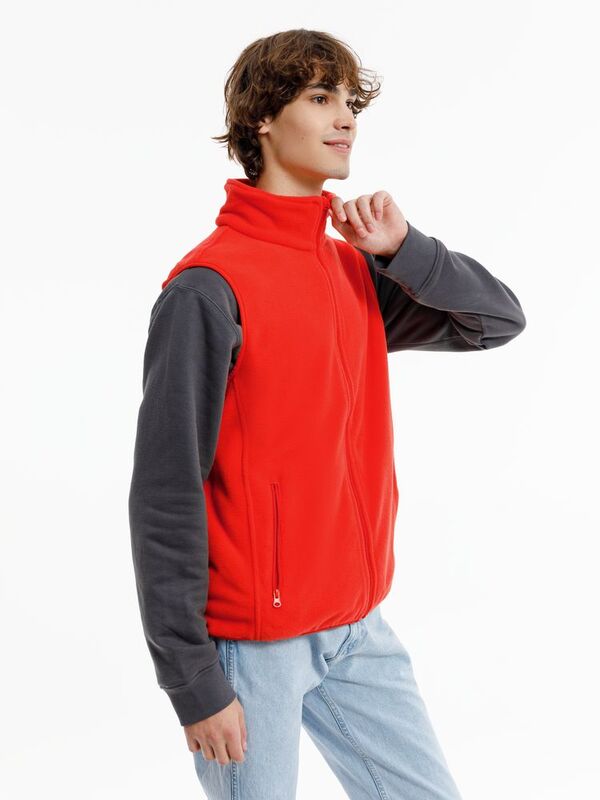 Жилет флисовый унисекс Nesse, красный арт.16773.50