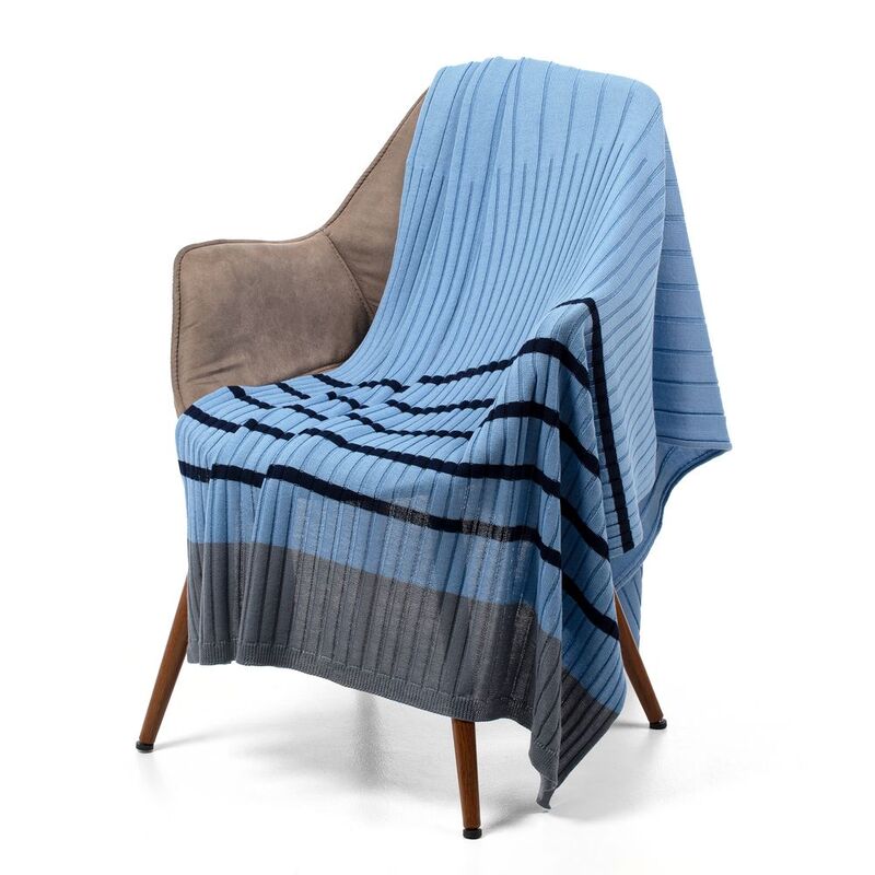 Плед Friolenta, синий с голубым арт.15687.14