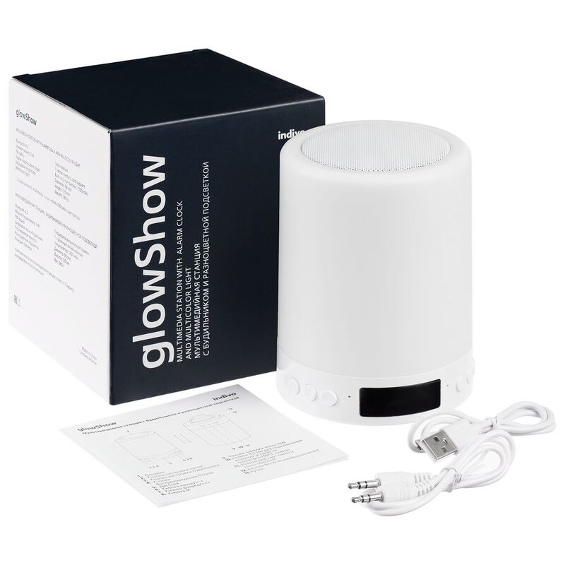 Мультимедийная станция с подсветкой glowShow, белая арт.15727.60