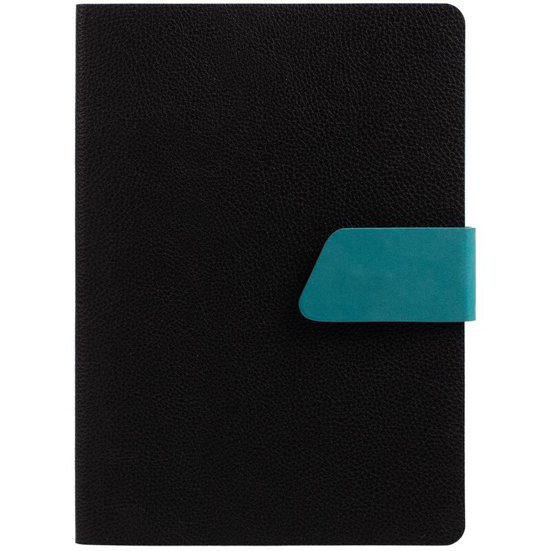 Ежедневник Boom, недатированный, черный с бирюзовым арт.15768.30