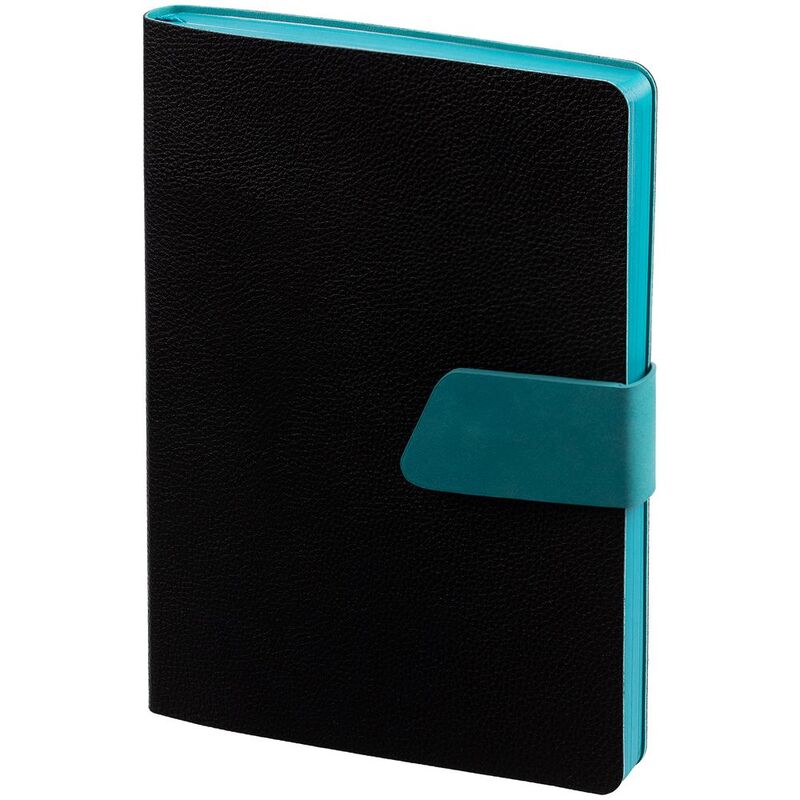 Ежедневник Boom, недатированный, черный с бирюзовым арт.15768.30