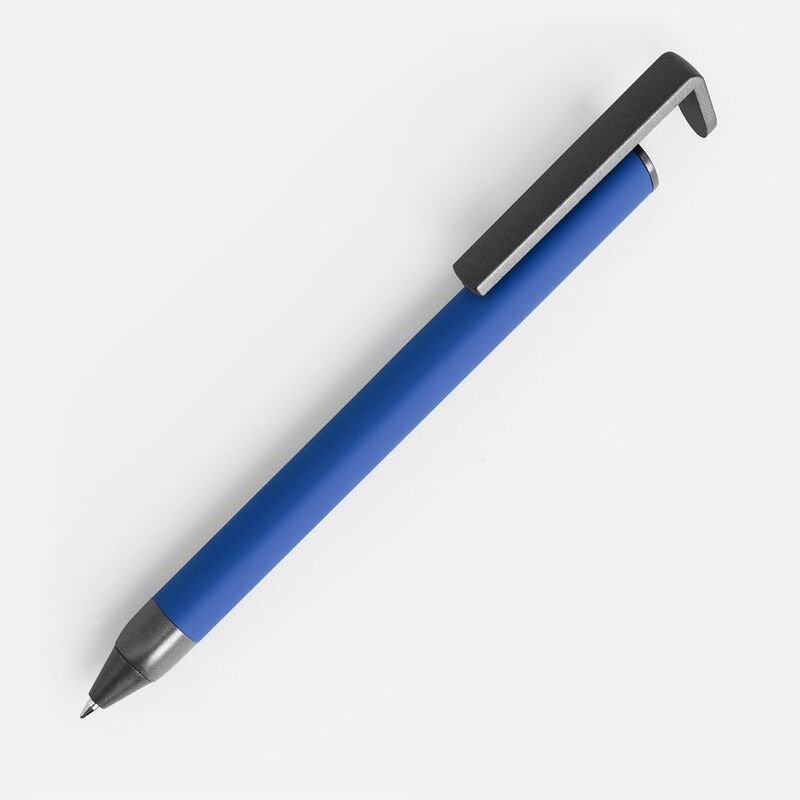 Ручка шариковая Standic Soft Touch с подставкой для телефона, синяя арт.16169.40