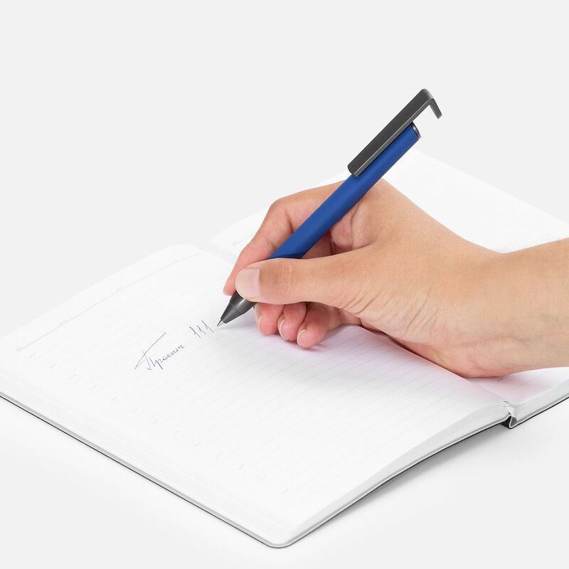 Ручка шариковая Standic Soft Touch с подставкой для телефона, синяя арт.16169.40