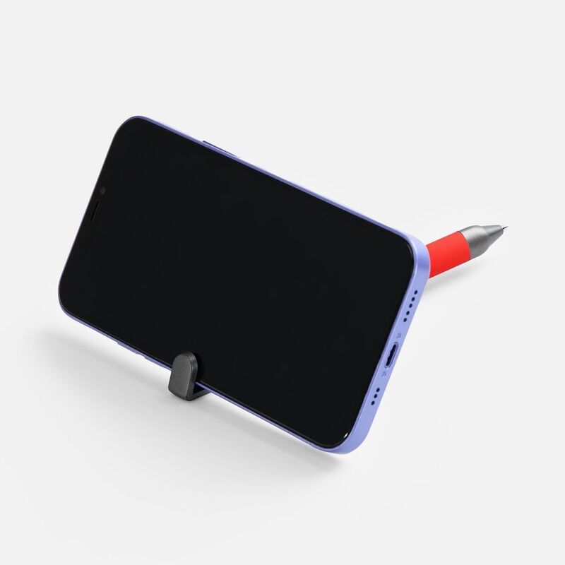 Ручка шариковая Standic Soft Touch с подставкой для телефона, красная арт.16169.50