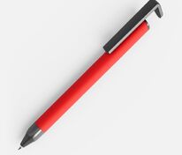 Ручка шариковая Standic Soft Touch с подставкой для телефона, красная арт.16169.50