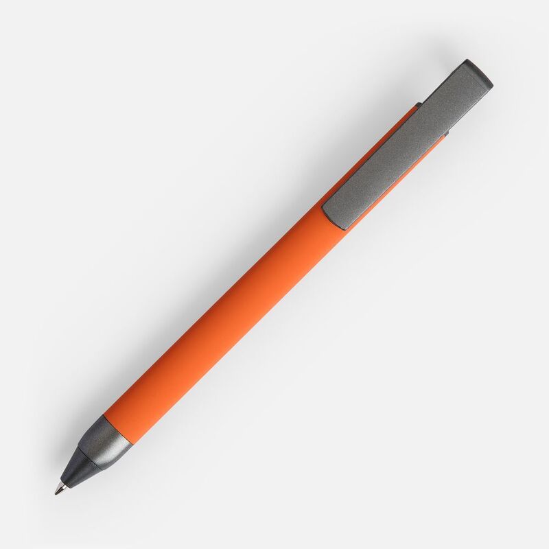 Ручка шариковая Standic Soft Touch с подставкой для телефона, оранжевая арт.16169.20