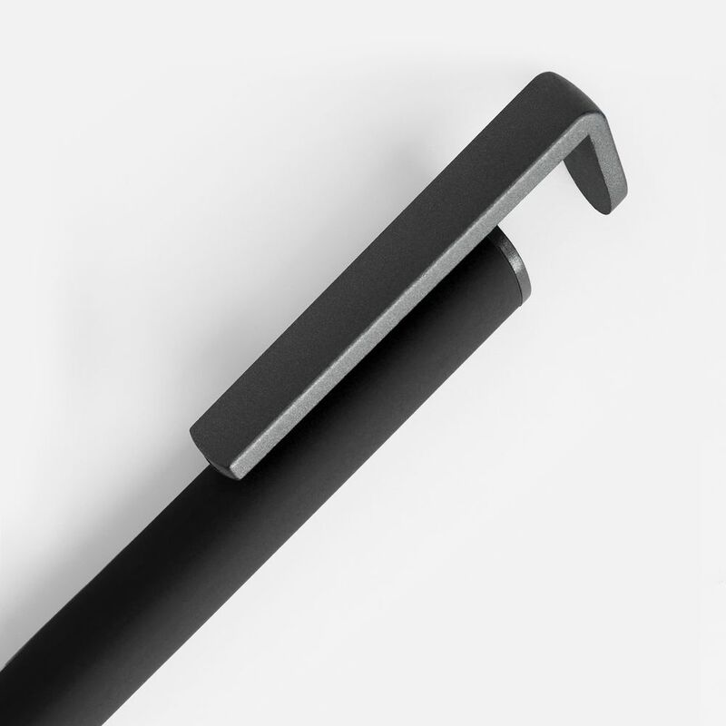 Ручка шариковая Standic Soft Touch с подставкой для телефона, черная арт.16169.30
