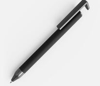 Ручка шариковая Standic Soft Touch с подставкой для телефона, черная арт.16169.30