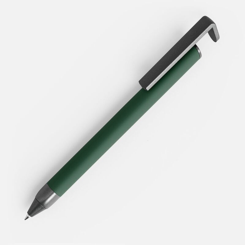 Ручка шариковая Standic Soft Touch с подставкой для телефона, зеленая арт.16169.90