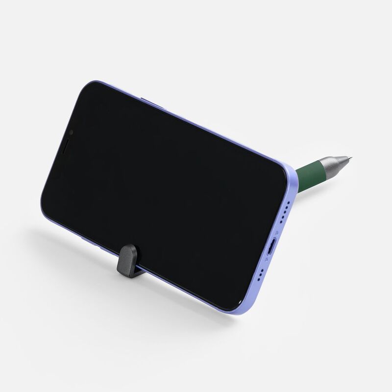 Ручка шариковая Standic Soft Touch с подставкой для телефона, зеленая арт.16169.90