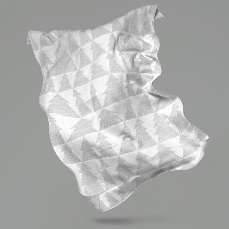 Плед &laquo;Танцующий лес&raquo;, белый с серебристым арт.16246.10