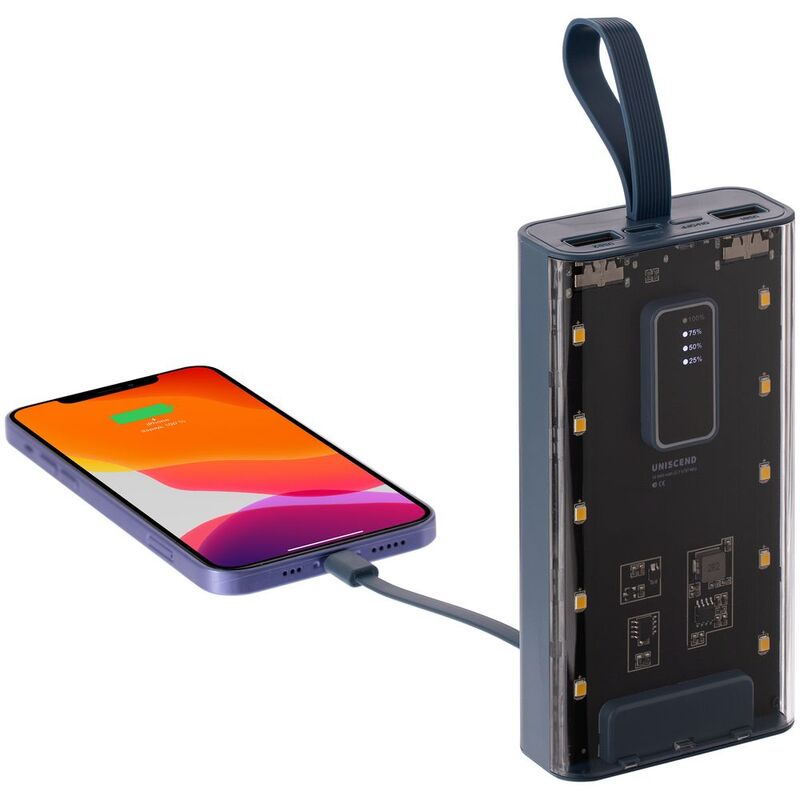 Аккумулятор Trellis Flat 10000 мАч, синий арт.23105.14