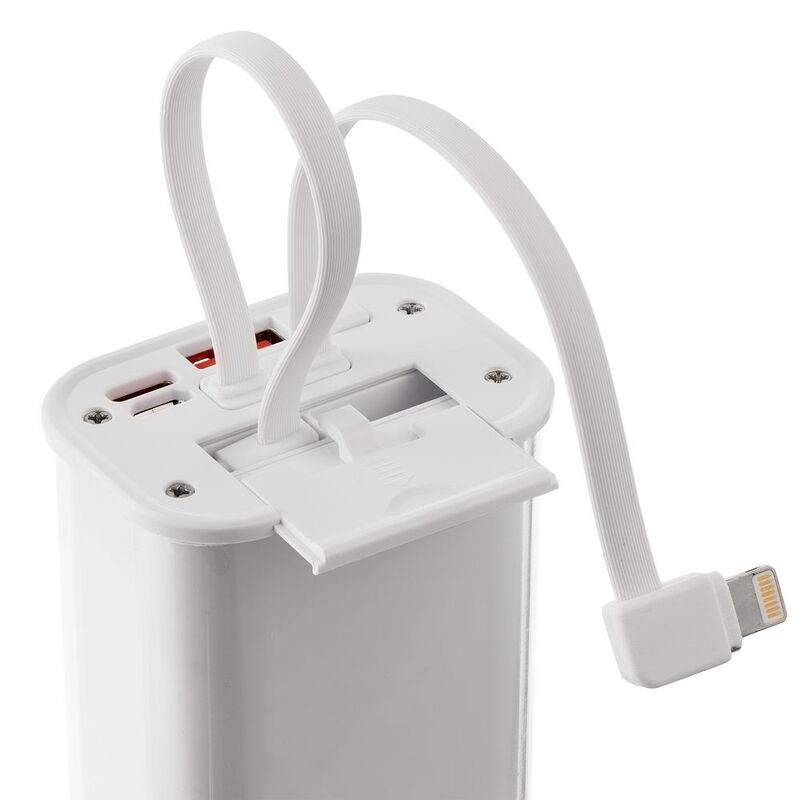 Аккумулятор с быстрой зарядкой Trellis Geek 10000 мАч, белый арт.23108.60