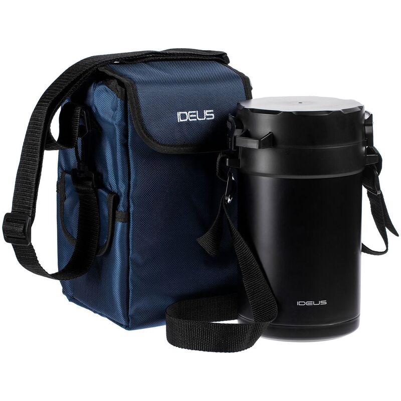 Термос для еды Jiayi в термочехле, черный арт.15957.30