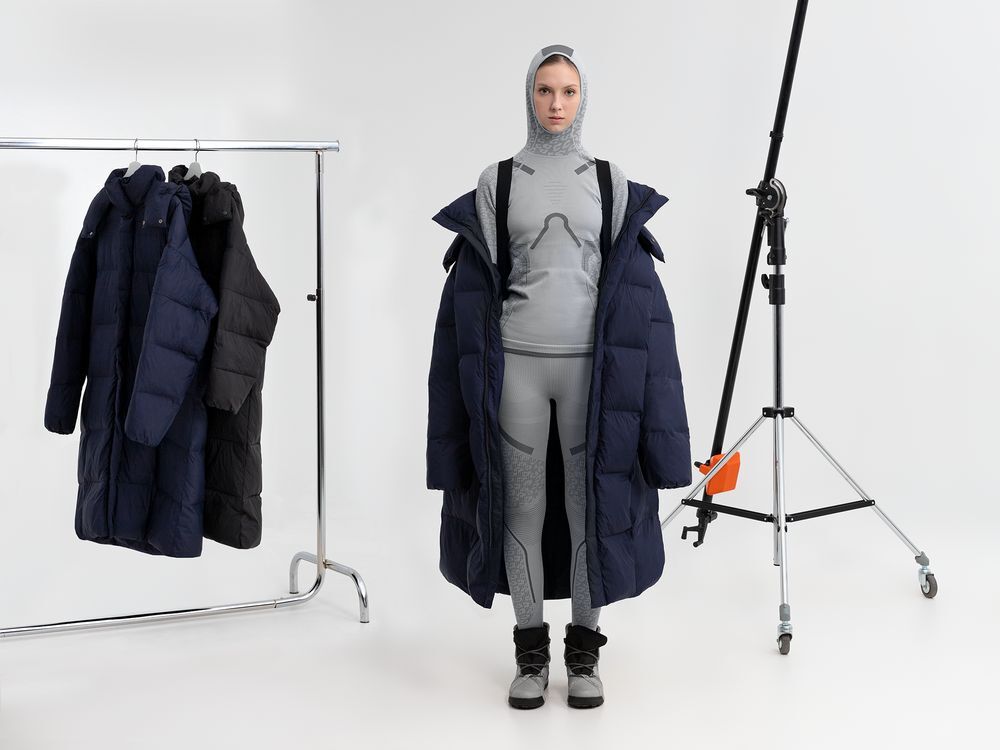 Пуховик унисекс Kapsula, серый арт.15790.10