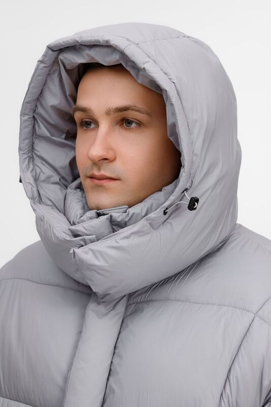 Пуховик унисекс Kapsula, серый арт.15790.10