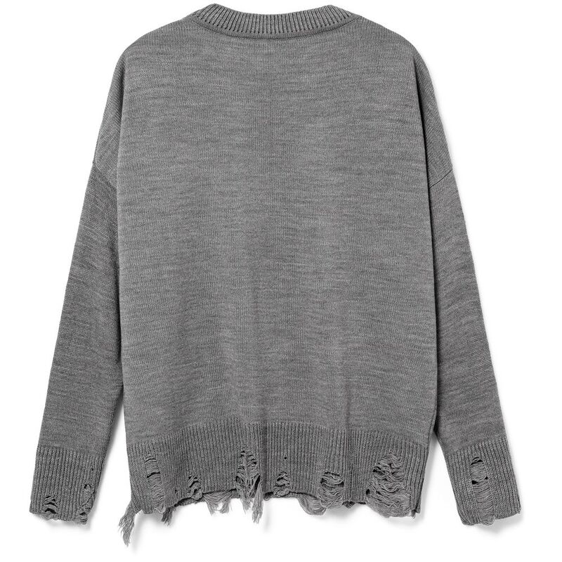 Джемпер оверсайз унисекс Grunge в сумке, серый арт.16434.11