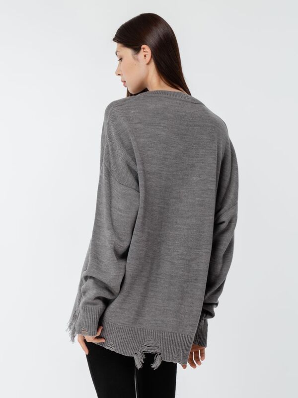 Джемпер оверсайз унисекс Grunge в сумке, серый арт.16434.11