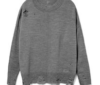 Джемпер оверсайз унисекс Grunge в сумке, серый арт.16434.11