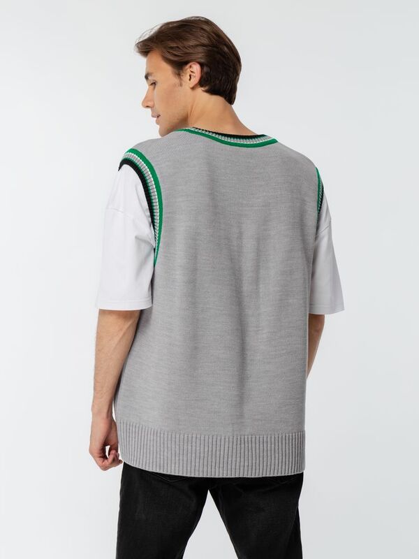 Жилет оверсайз унисекс Cornell в сумке, светло-серый арт.16436.10