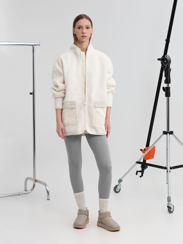 Куртка унисекс Oblako, молочно-белая арт.20419.60