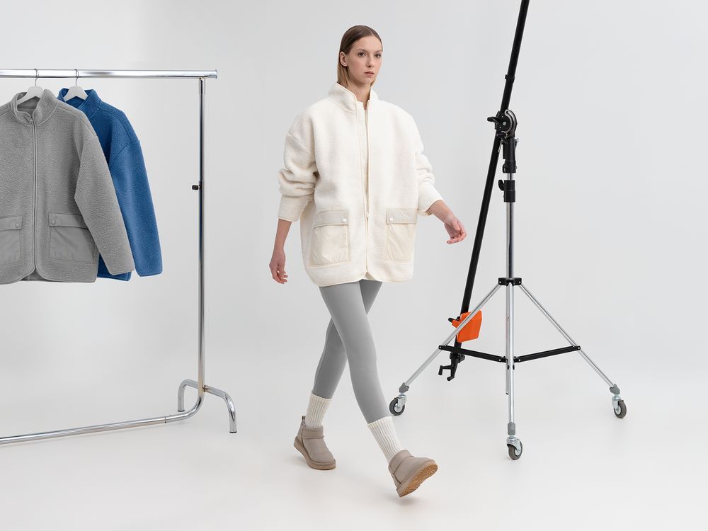 Куртка унисекс Oblako, молочно-белая арт.20419.60